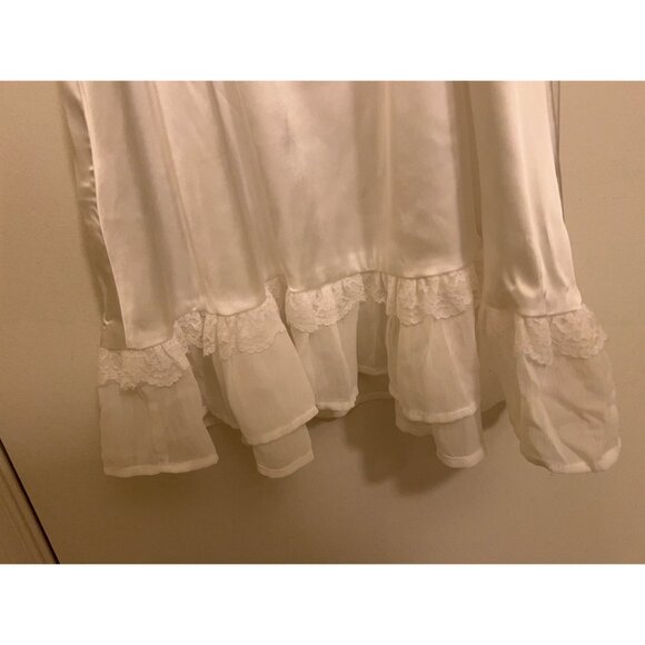 Belle Poque Lace Trim Babydoll Slip Dress V-Neck~ Satin~Y2K - Picture 3 of 16